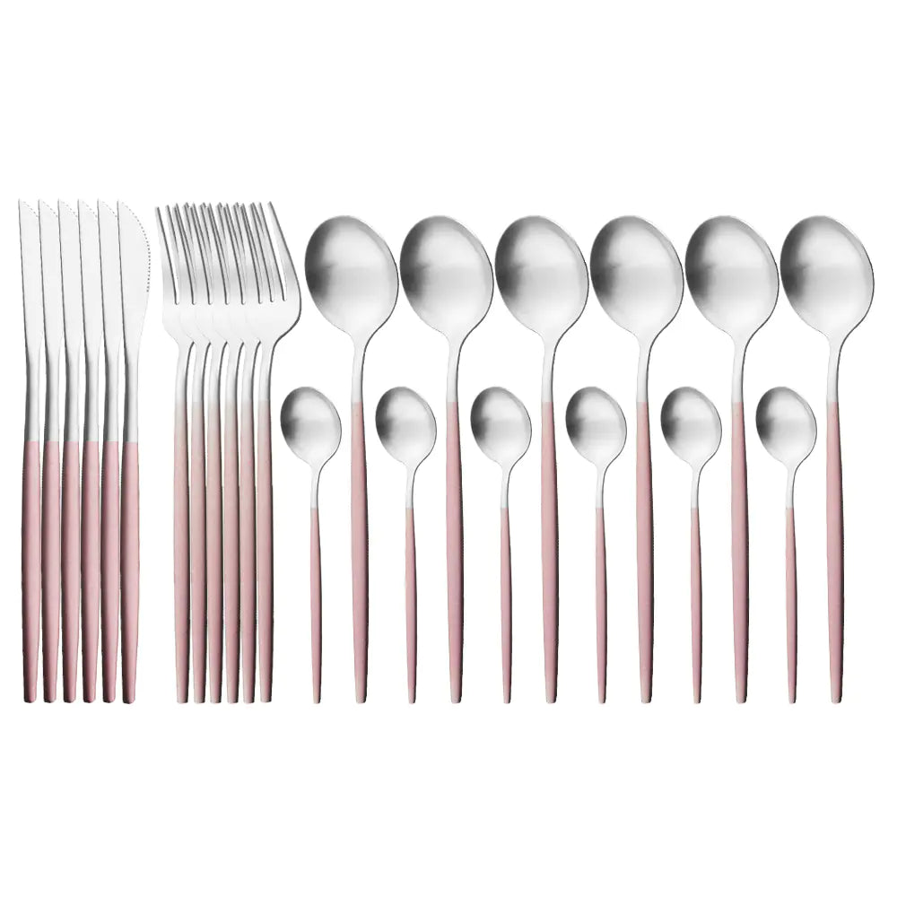 4 pc Matte -Finish Stainless Steel Portuguese Cutlery Set