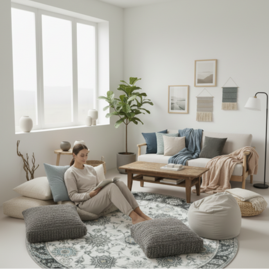 Vintage-Style Bohemian Round Area Rug - Old World Persian & Turkish Inspired