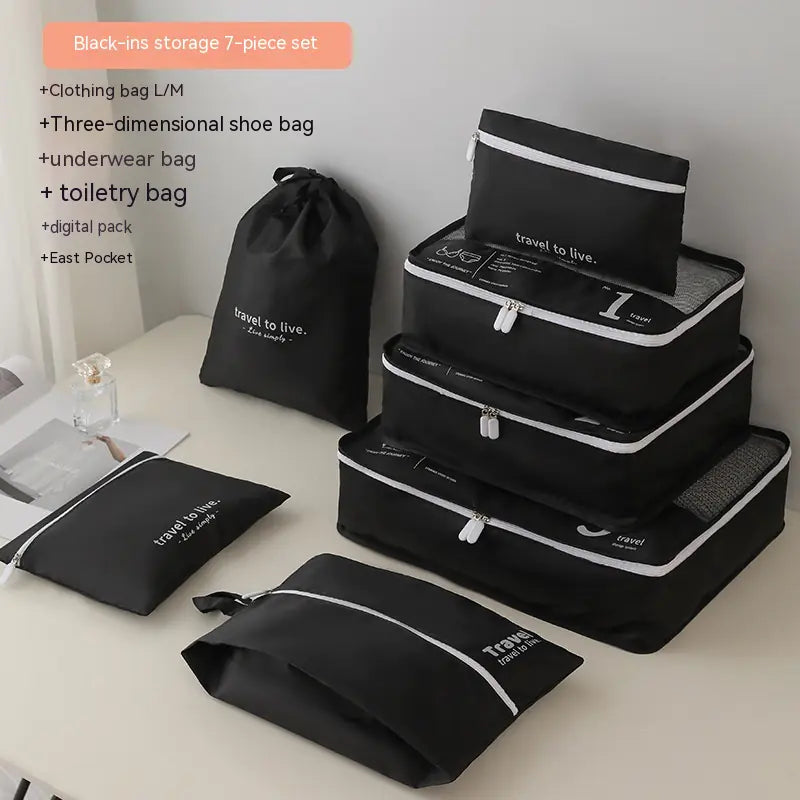 Versatile 7 Piece Travel Storage Bag Set