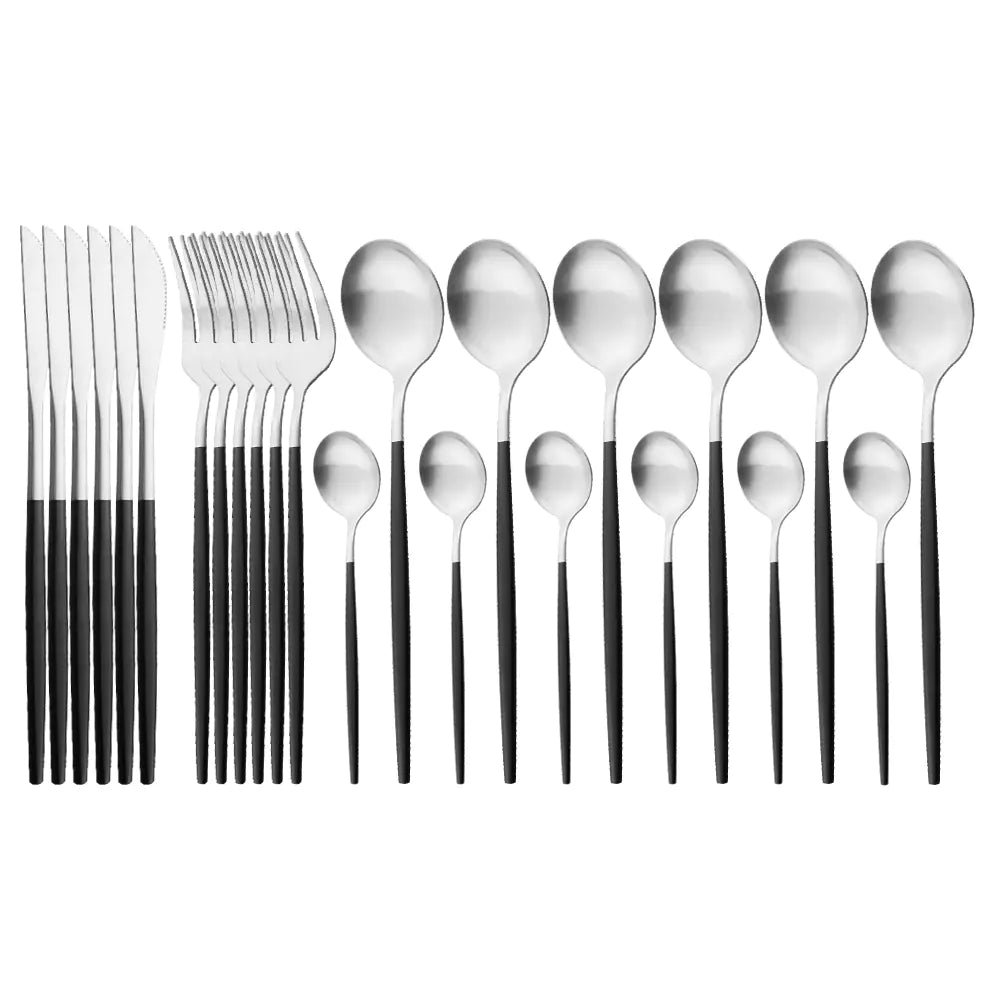 4 pc Matte -Finish Stainless Steel Portuguese Cutlery Set