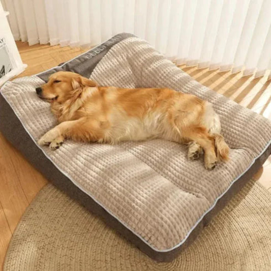 Calming Spine Support Pet Bed – Full-Body Luxury Comfort for Dogs