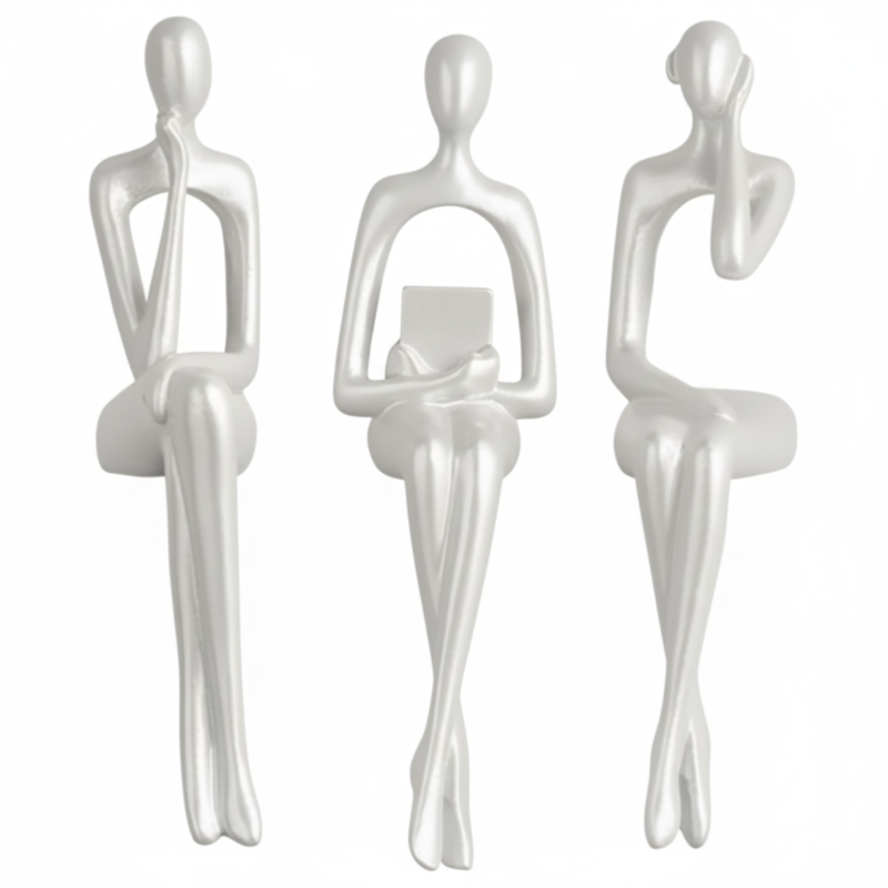 Set of 3 Figural Sculptures - Abstract Art for Modern Spaces