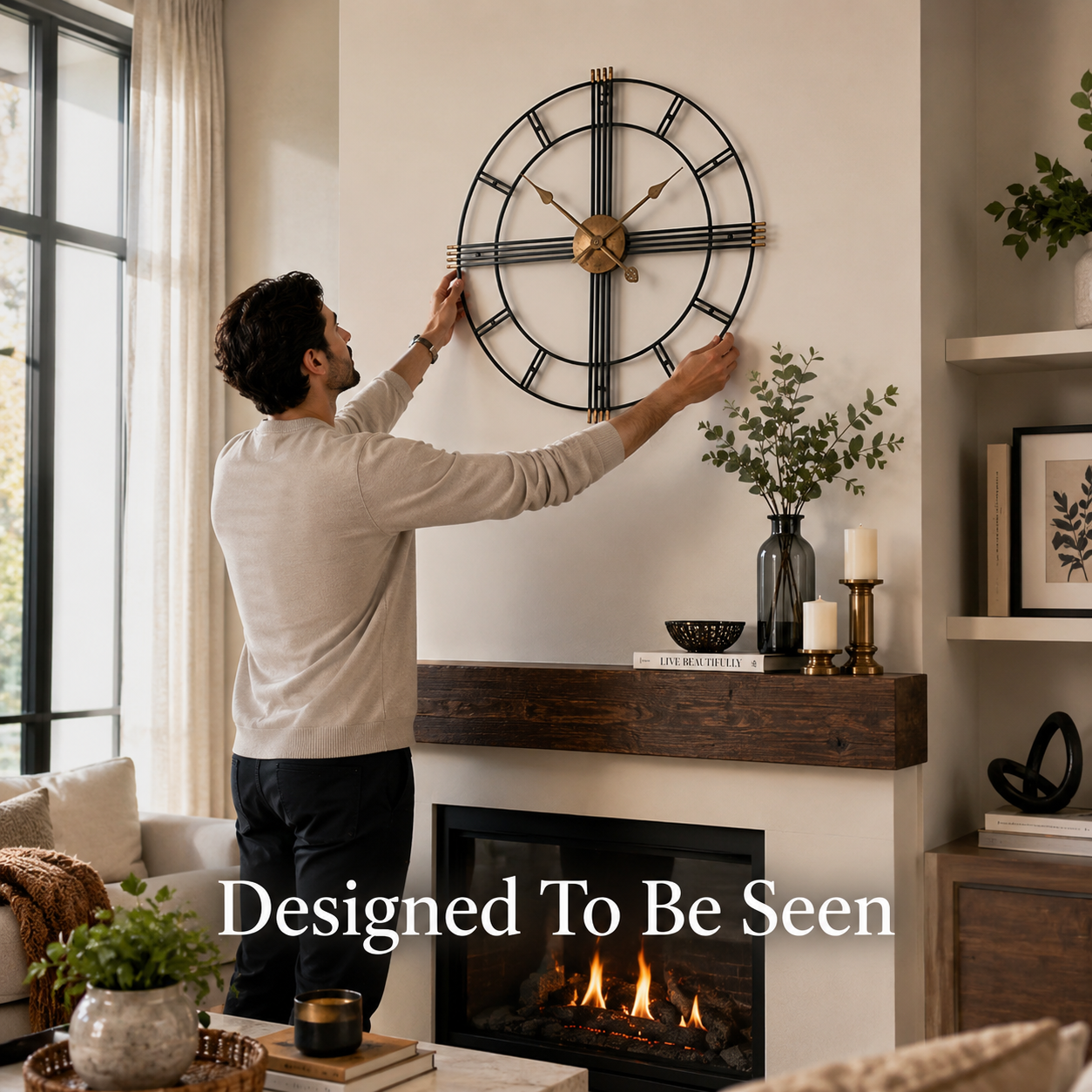 Nordic Iron Wall Clock – Modern Metal Statement Timepiece