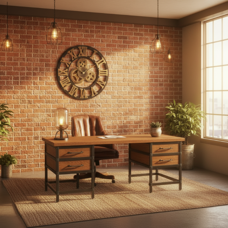 Industrial Gear Wall Clock - Retro Style With A Modern Edge