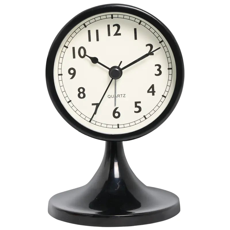 Retro-Style Vintage Metal Alarm Clock – Silent Bedside Clock
