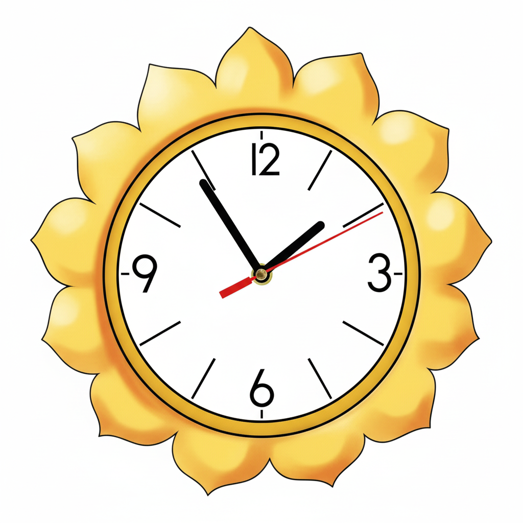 Fun 2D Cartoon Wall Clock – Quirky, Playful & Quiet
