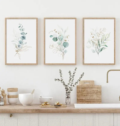 Cotton & Linen 3-Piece Botanical Print Set – A Breath of Nature