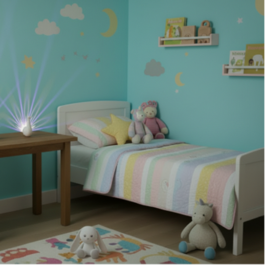 Peacock Projection Lamp or Night Light - With Remote & Timer