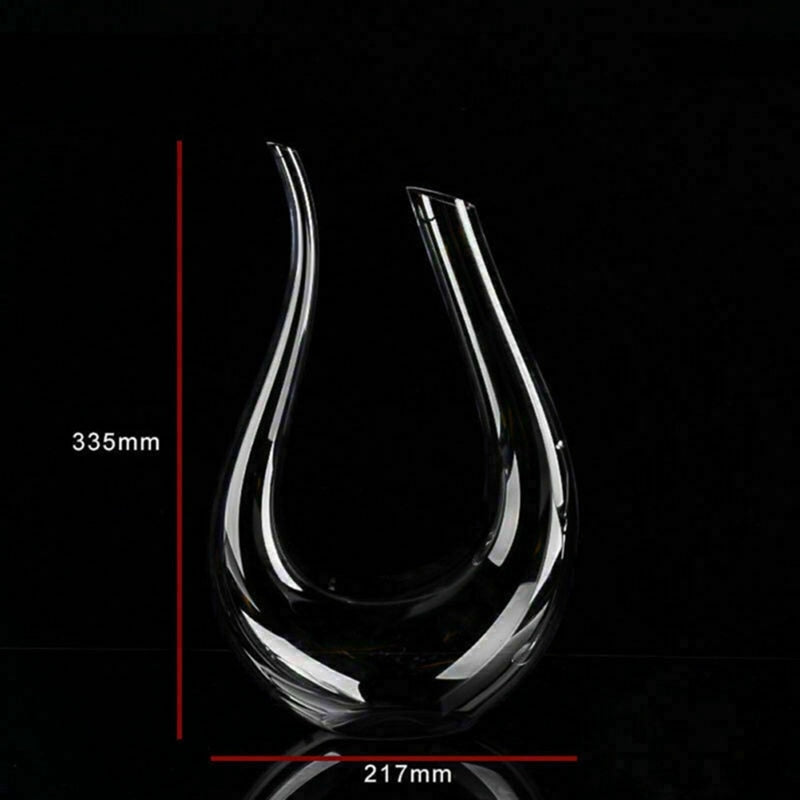 Crystal U-Shaped Wine Decanter – Stylish & Functional