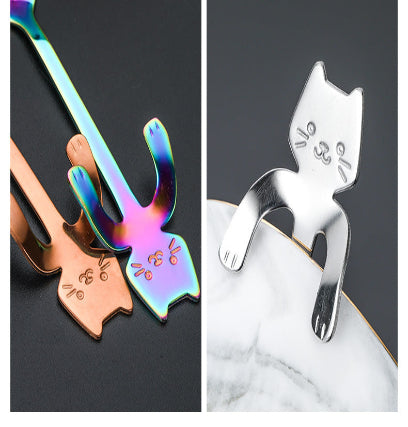 Cat Lovers Stainless Steel Cat Coffee Teaspoon