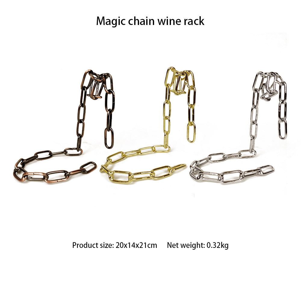 Magic Chain Wine Bottle Holder – Floating Wine Display