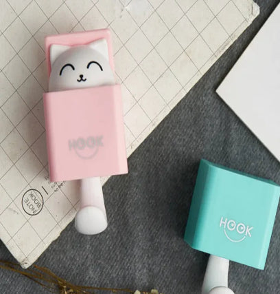 Adorable 4 Pc. Cat-In-A-Box Wall Hook Set