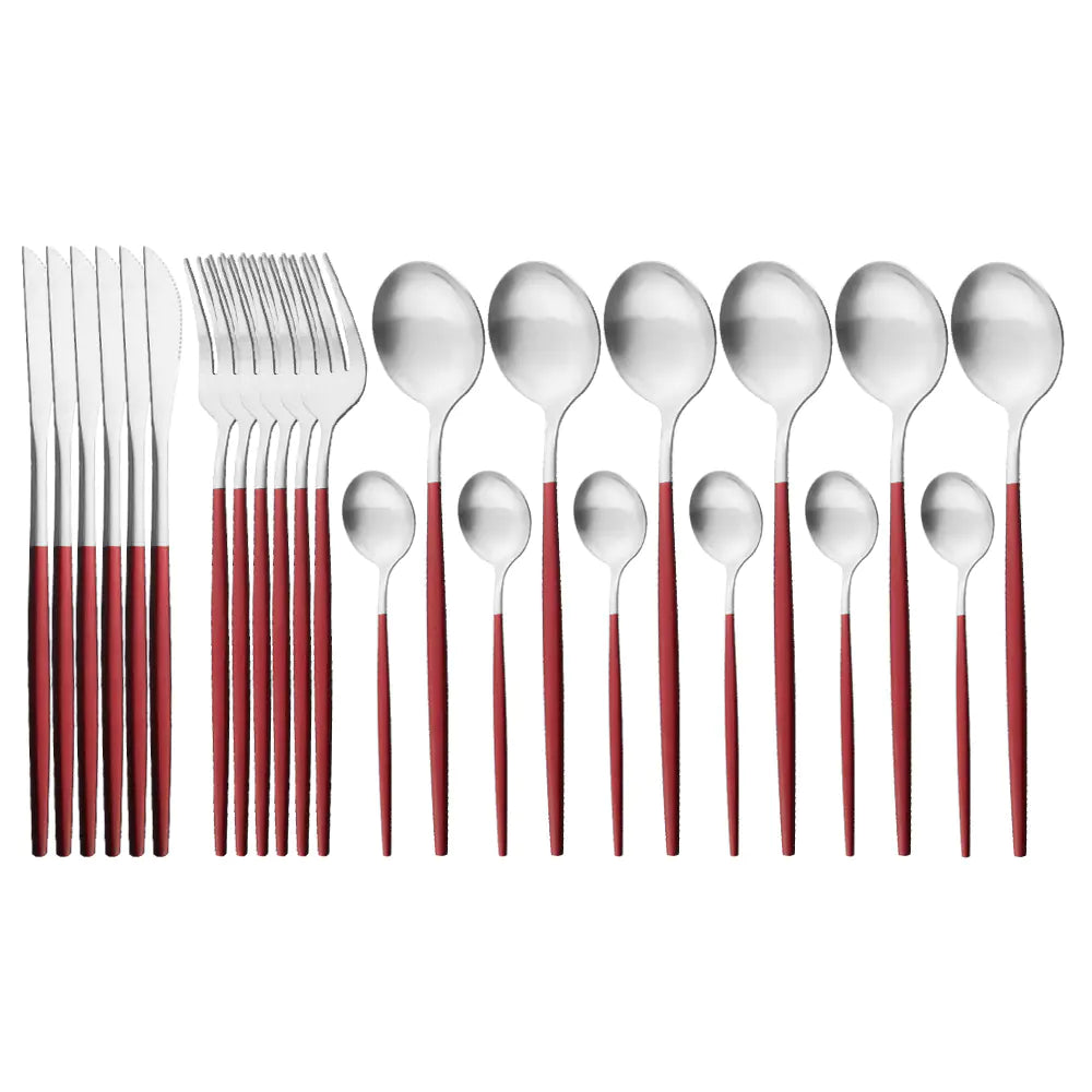 4 pc Matte -Finish Stainless Steel Portuguese Cutlery Set