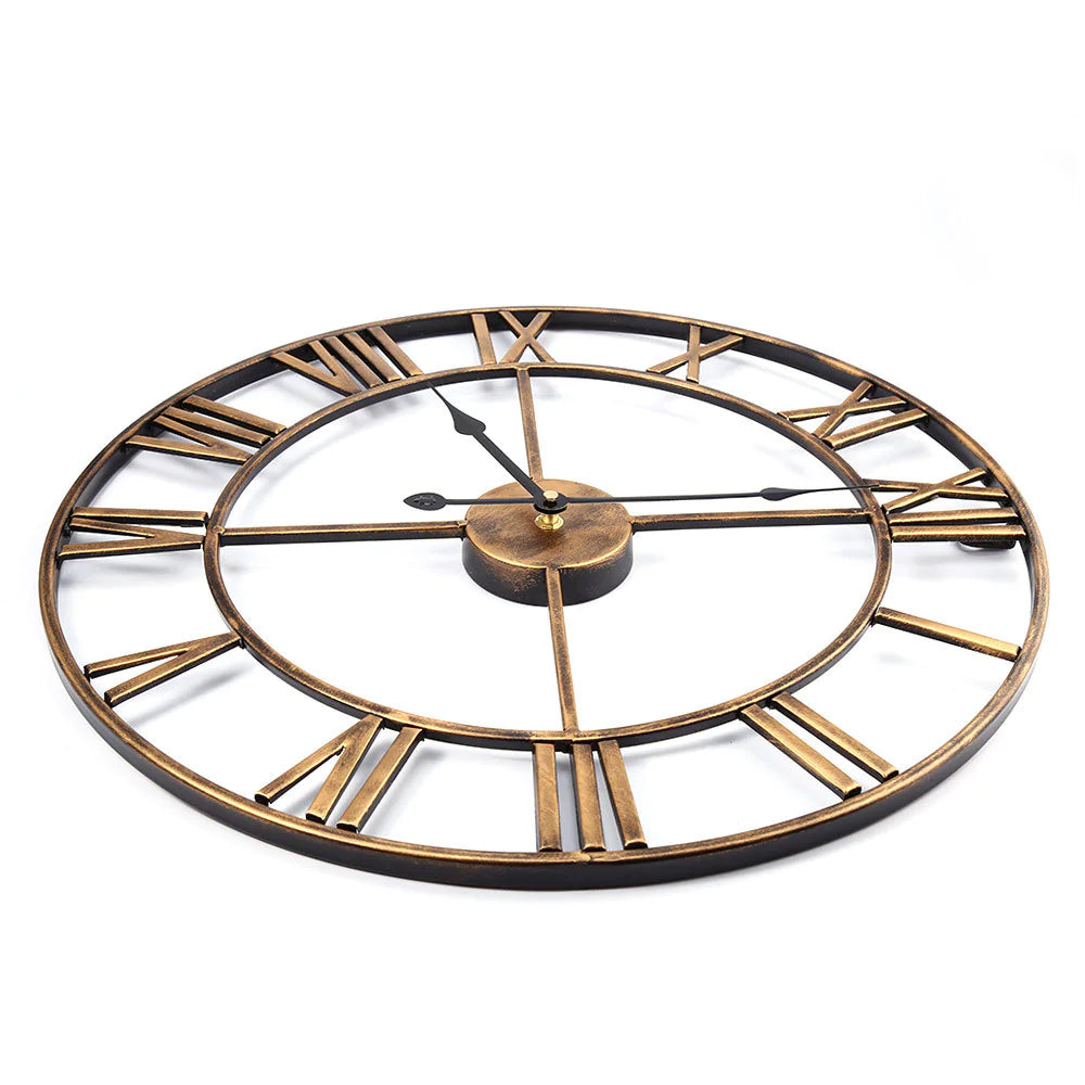 Retro-Look Silent Metal Wall Clock