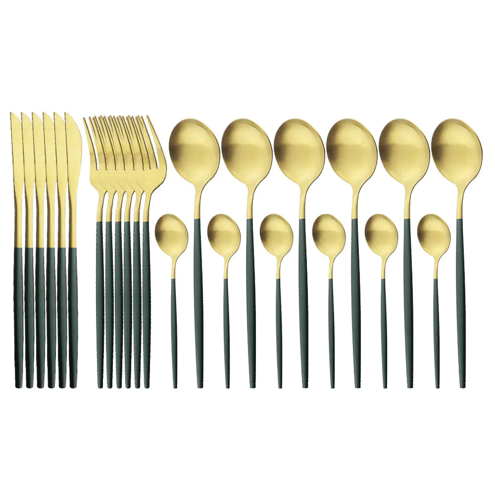 4 pc Matte -Finish Stainless Steel Portuguese Cutlery Set