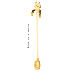 Cute Cat Coffee Spoon – Stainless Steel Teaspoon for Cat Lovers