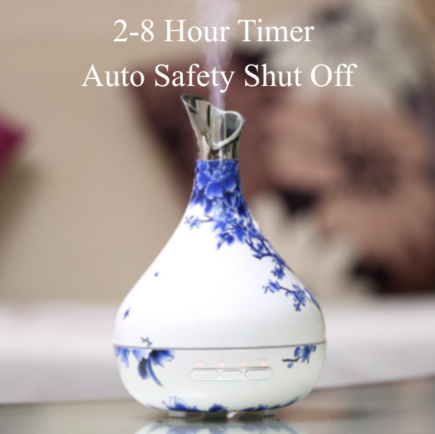 Smart Aromatherapy Humidifying Diffuser – Vase-Inspired with Timer