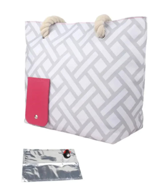 Stylish Insulated Cooler Tote Bag for Beach or Backyard