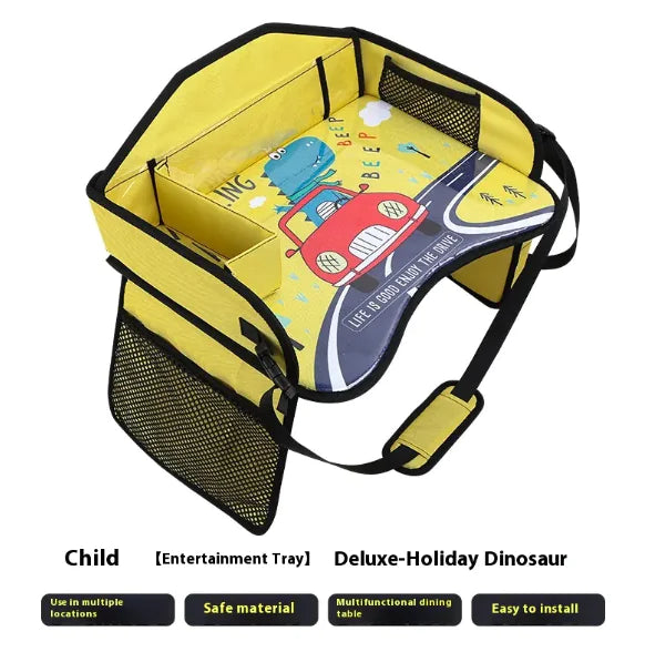 Kid's Car Seat Tray Table - Portable, Foldable and Mess-free