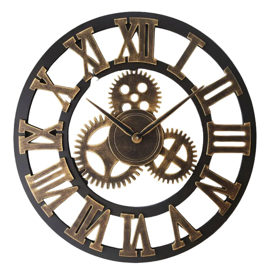 Industrial Gear Wall Clock - Retro Style With A Modern Edge