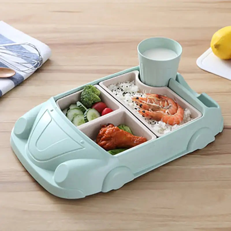 Playful Bamboo Fiber Tableware Set for Kids