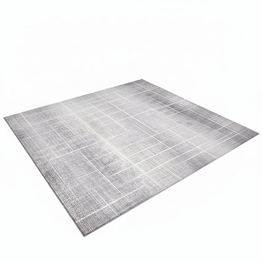 Alfombra Moderna Abstracta Gris de 4x6 pies – Comodidad Antideslizante