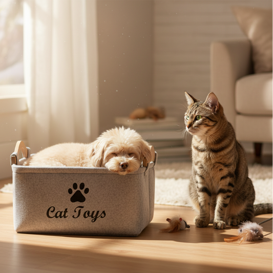 Pet Toy Storage Basket – Stylish Storage for Everyday Pet Essentials