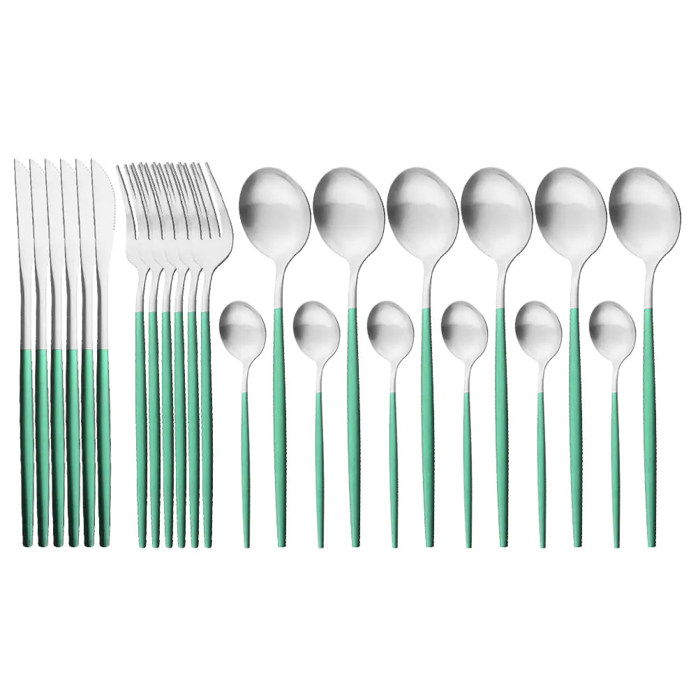 4 pc Matte -Finish Stainless Steel Portuguese Cutlery Set