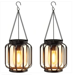 Vintage Metal Solar Hanging Garden Hanging Lamp