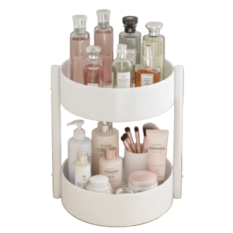 Multi-Level Rotating Kitchen, Bed & Bath Organizer - Stylish Storage