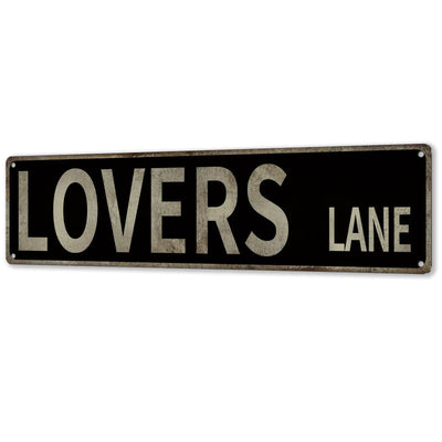 Lovers Lane Vintage Sign – Retro Wall Decor | Crates & Curios