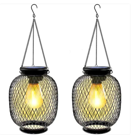 Vintage Metal Solar Hanging Garden Hanging Lamp