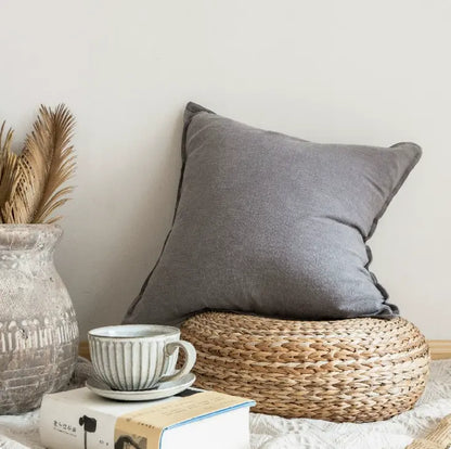 Linen Throw Pillow – Stylish Soft Cotton Filled Linen Blend Cushion