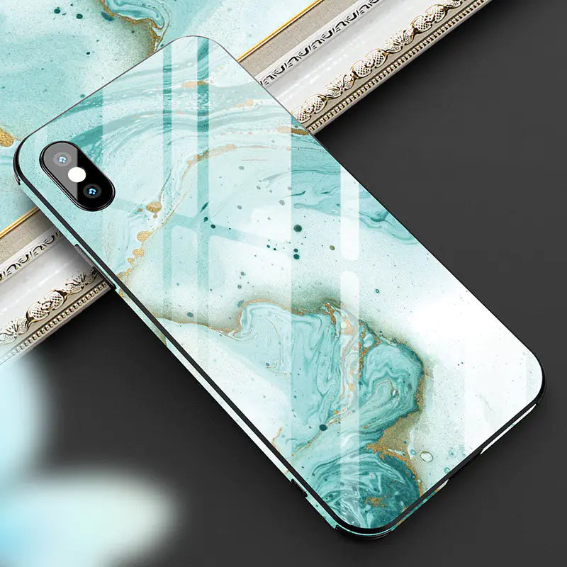 Abstract Art Tempered Glass Painted iPhone Cases