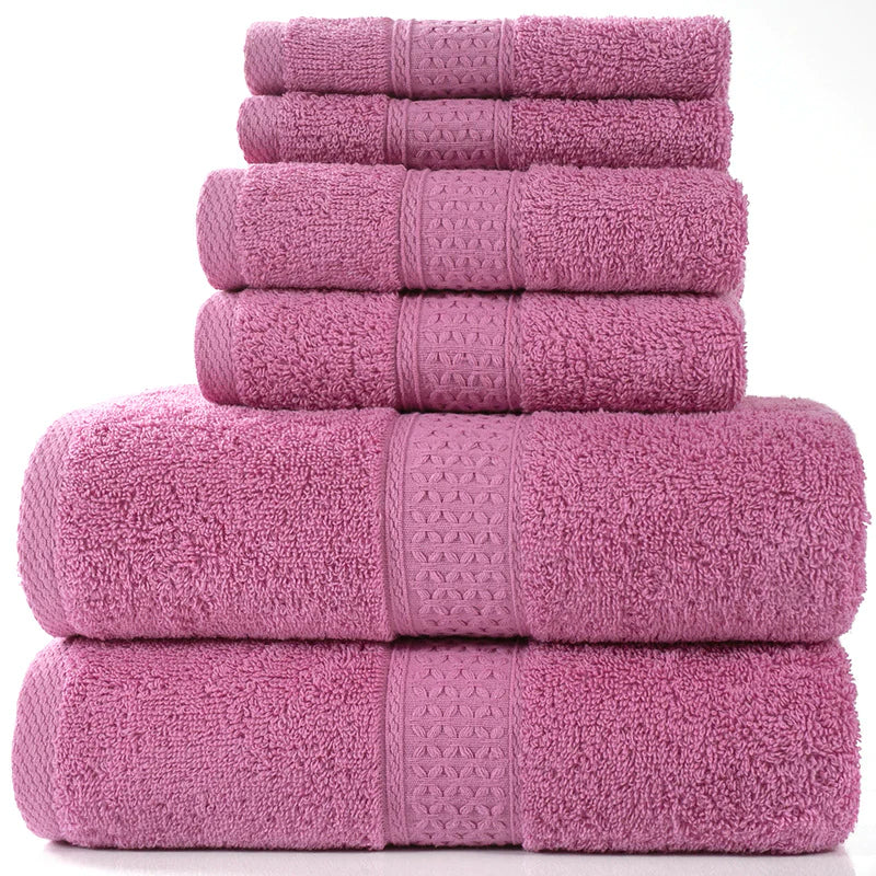 Soft & Stylish 100% Cotton towels - 6 Piece Set
