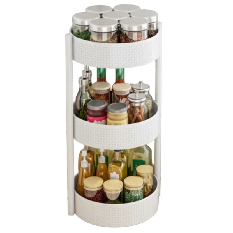 Multi-Level Rotating Kitchen, Bed & Bath Organizer - Stylish Storage