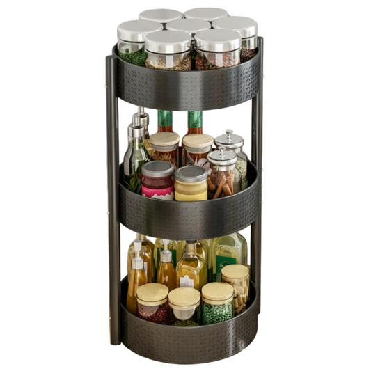 Multi-Level Rotating Kitchen, Bed & Bath Organizer - Stylish Storage