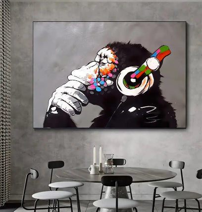 Graffiti Monkey Print - Canvas Wall Art Decor