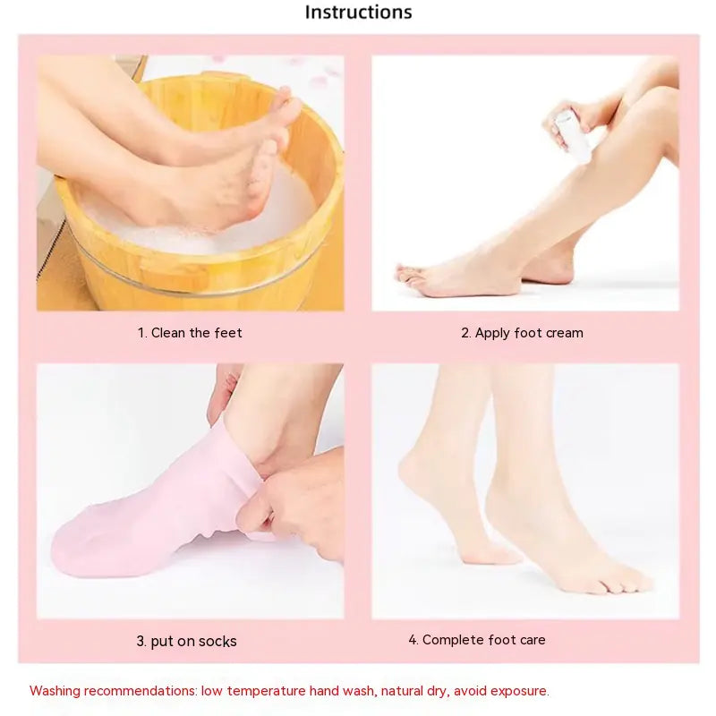 Soft Anti-Cracking & Moisturizing Gel Socks for Happy Feet