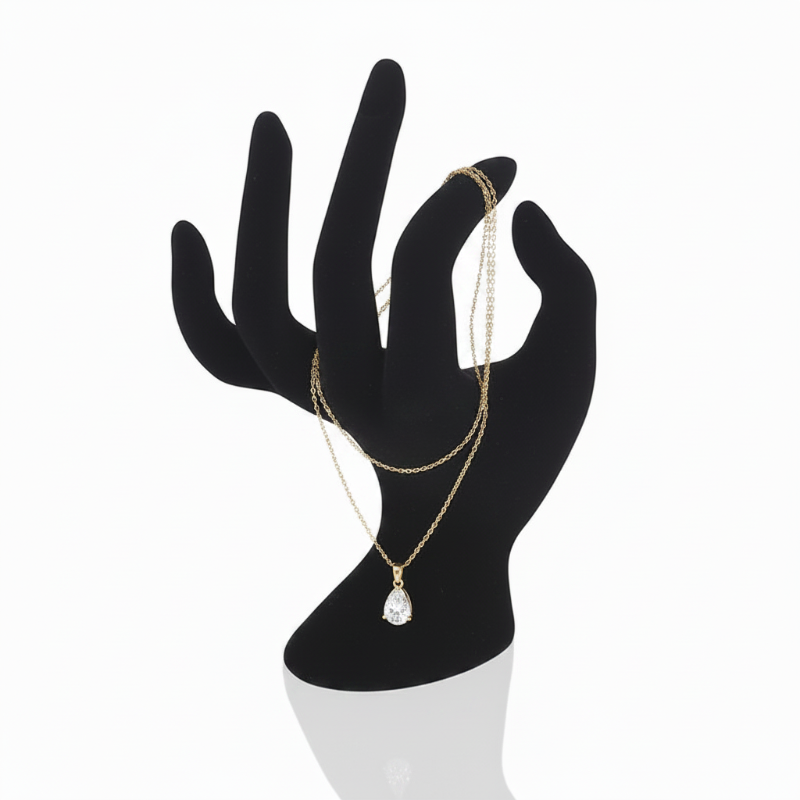 Sculptural Hand Jewelry Holder – Elegant Black Jewelry Display Stand