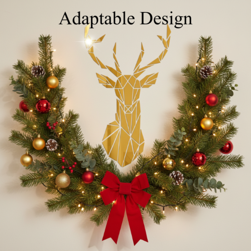 3D Acrylic Stag Wall Art – Stunning Self-Adhesive Scandinavian Decor