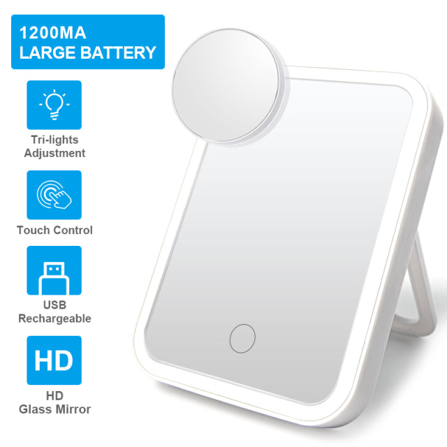 Smart Touch Lighted Makeup Mirror – Adjustable Brightness