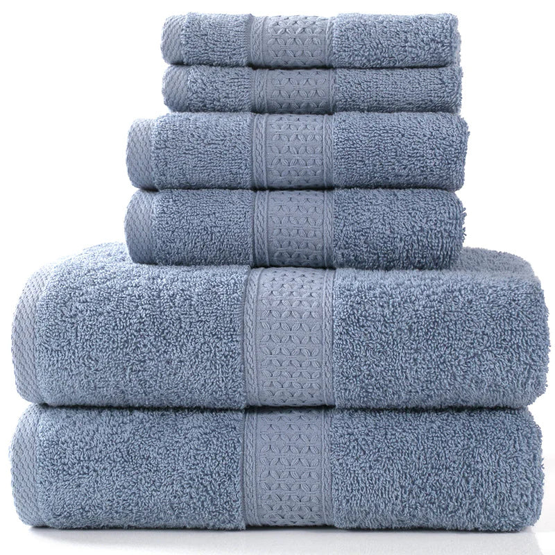 Soft & Stylish 100% Cotton towels - 6 Piece Set