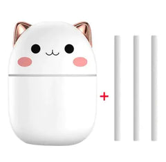 Cute Cat USB Humidifier – Quirky, Quiet, and Clever with Light & Aroma Diffuser – 250ml
