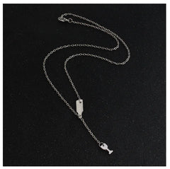 Wine Glass Pendant Necklace, Stylish Wine Bottle Charm
