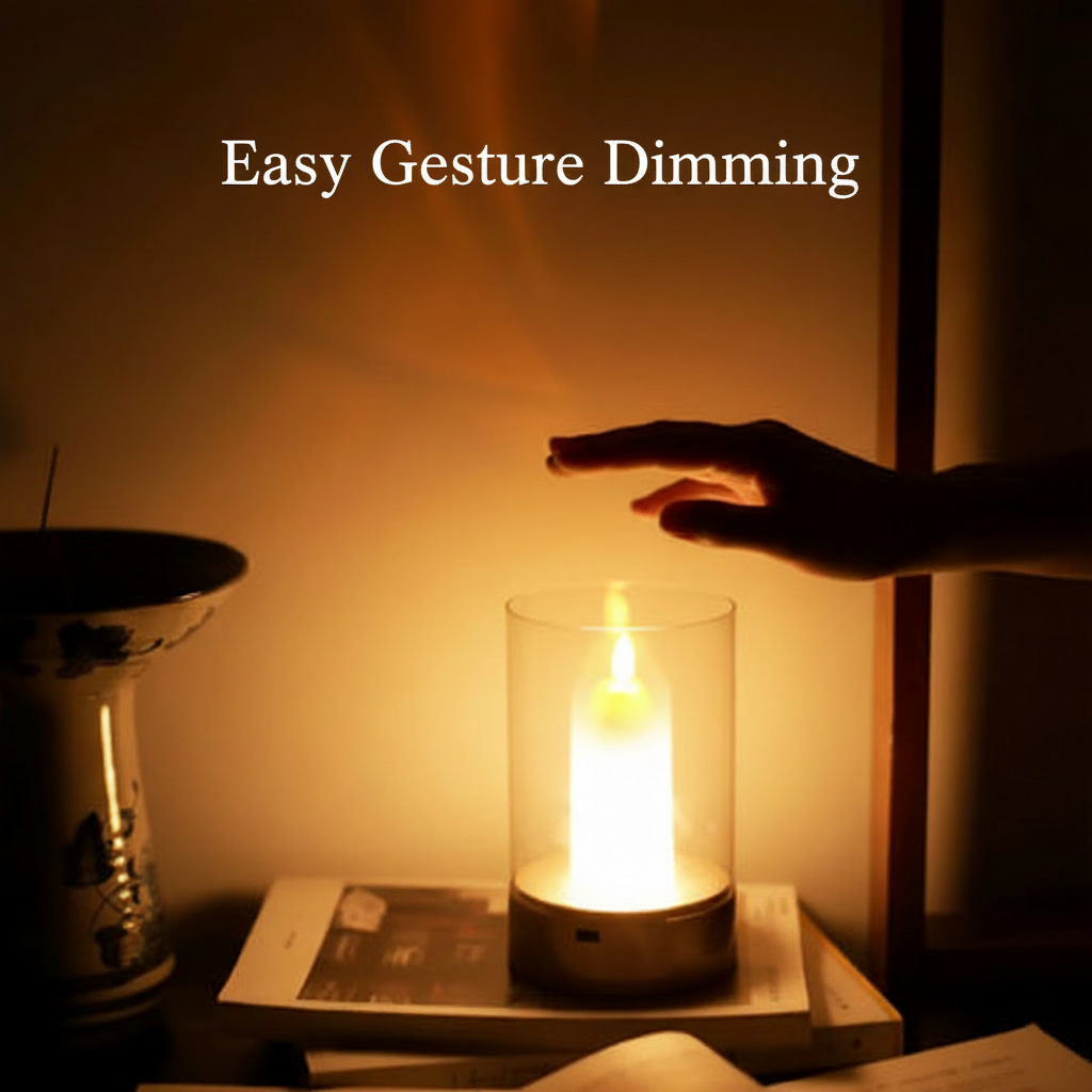 Candlelight LED Lamp With Gesture Control - Warm Effortless Glow