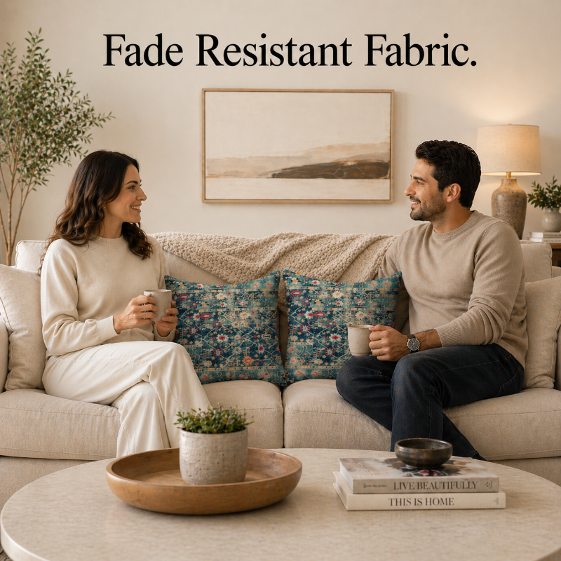 Boho Linen Look Cushion Covers – Set of 2 For Relaxed Comfort