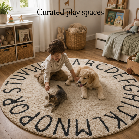 Plush Round Area Rug – Soft Playful Comfort for Every Room in 6 Styles