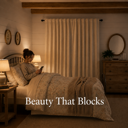 Insulated Linen-Look Full Blackout Curtains – Total Light Control, 2 Pc Set