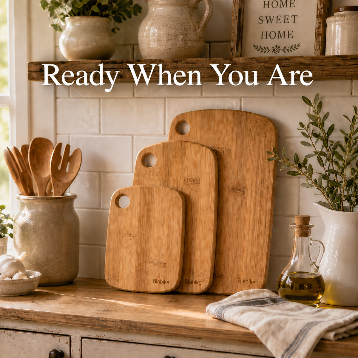 Premium 3 Pc Bamboo Cutting Board Set – Meal Prep, Cheese & Charcuterie